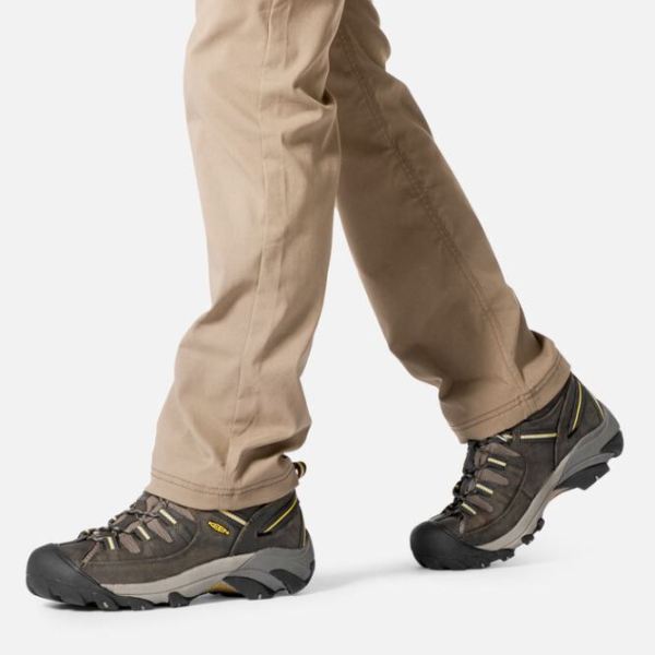 Keen Outlet Men's Targhee II Waterproof Mid-Black Olive/Yellow