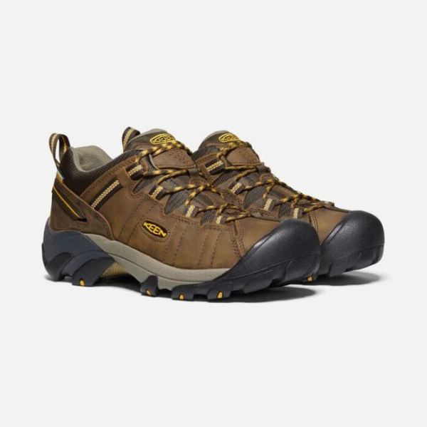 Keen Outlet Men's Targhee II Waterproof-Cascade Brown/Golden Yellow