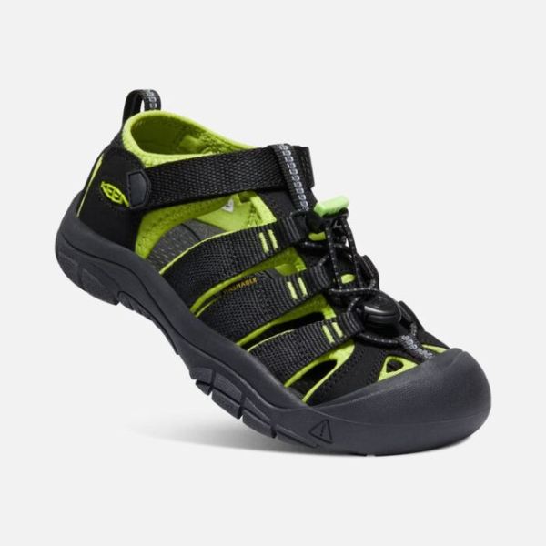 Keen Outlet Big Kids' Newport H2-Black/Lime Green