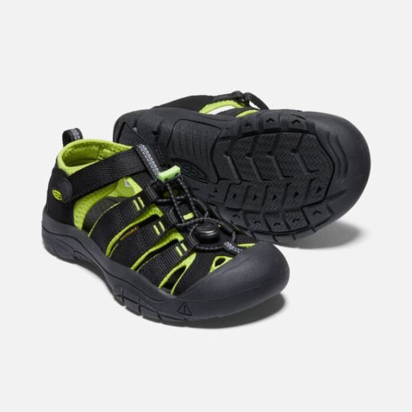 Keen Outlet Big Kids' Newport H2-Black/Lime Green