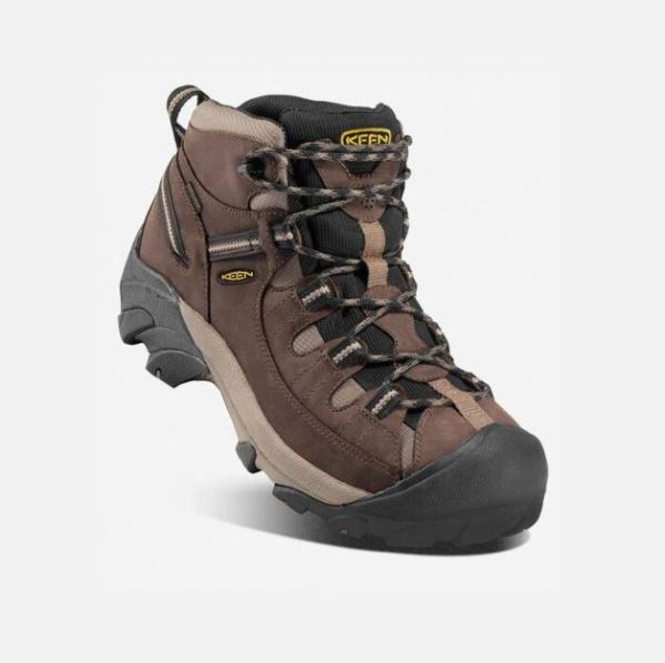 Keen Outlet Men's Targhee II Waterproof Mid Wide-Shitake/Brindle - Click Image to Close