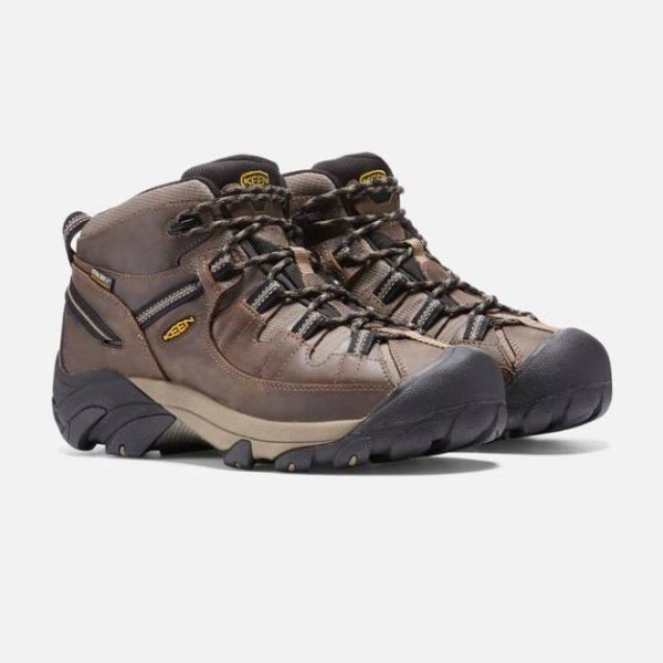 Keen Outlet Men's Targhee II Waterproof Mid Wide-Shitake/Brindle - Click Image to Close