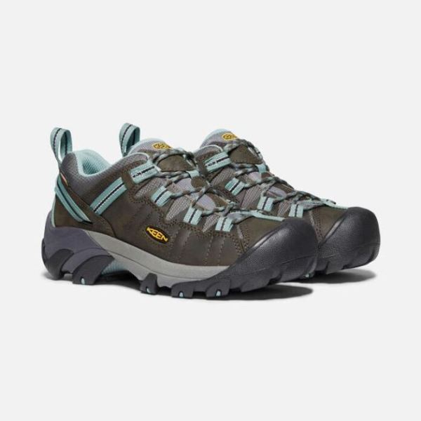 Keen Outlet Women's Targhee II Waterproof-Black Olive/Mineral Blue