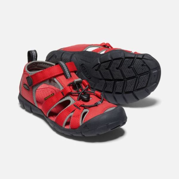 Keen Outlet Big Kids' Seacamp II CNX-RACING RED/GARGOYLE - Click Image to Close