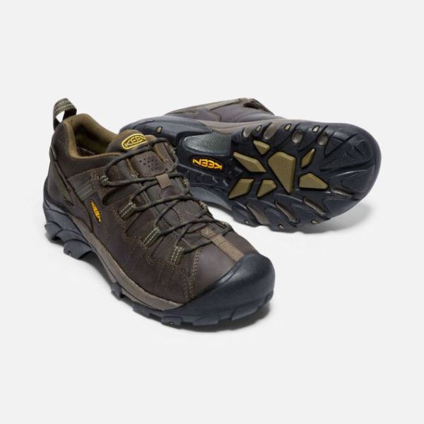 Keen Outlet Men's Targhee II Waterproof-Canteen/Dark Olive - Click Image to Close