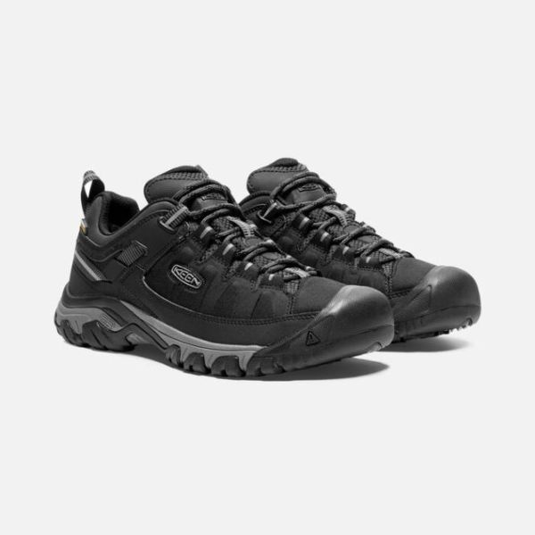 Keen Outlet Men's Targhee EXP Waterproof-Black/Steel Grey