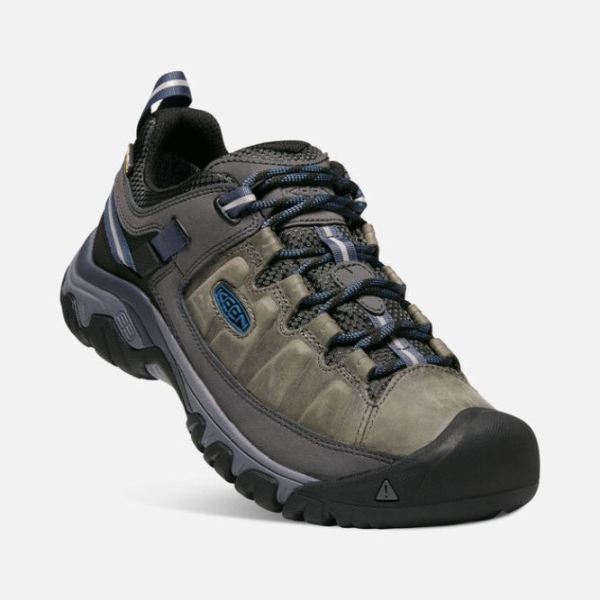 Keen Outlet Men's Targhee III Waterproof-STEEL GREY/CAPTAIN'S BLUE - Click Image to Close