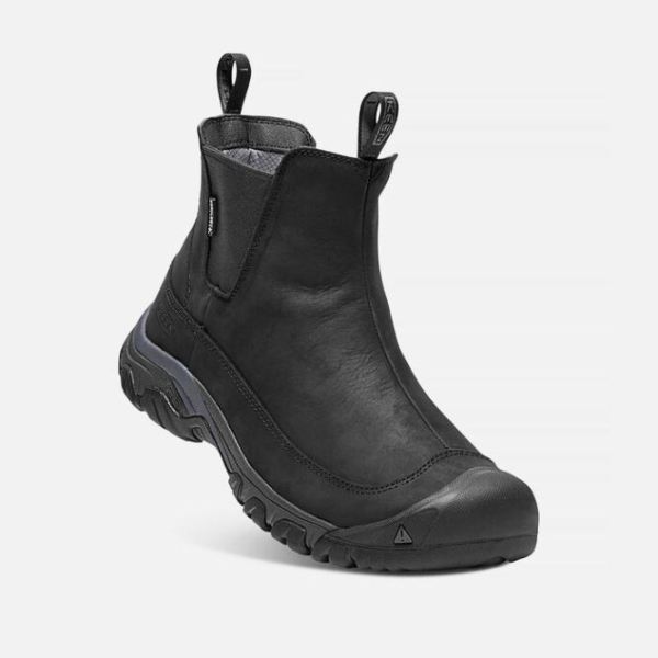 Keen Outlet Men's Anchorage III Waterproof Boot-Black/Raven