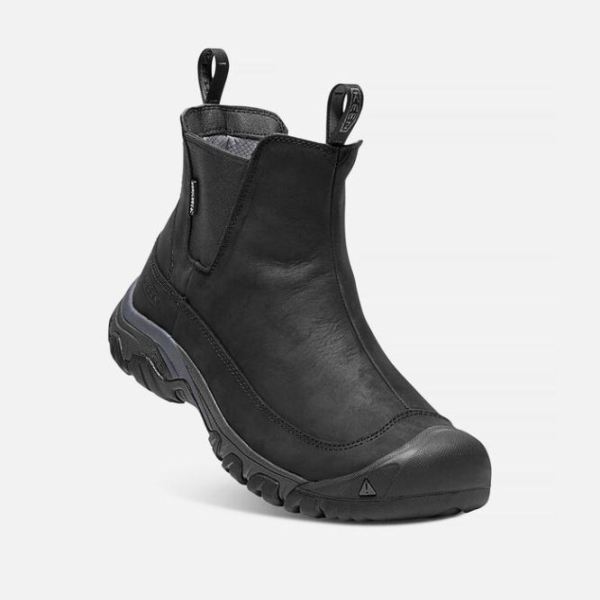 Keen Outlet Men's Anchorage III Waterproof Boot-Black/Raven - Click Image to Close