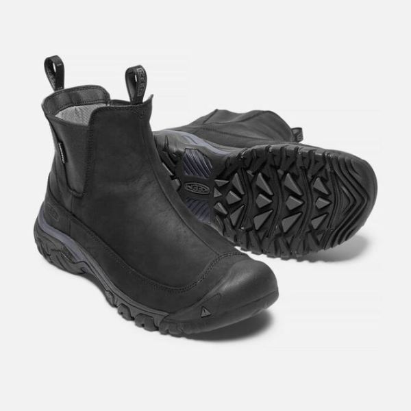 Keen Outlet Men's Anchorage III Waterproof Boot-Black/Raven - Click Image to Close