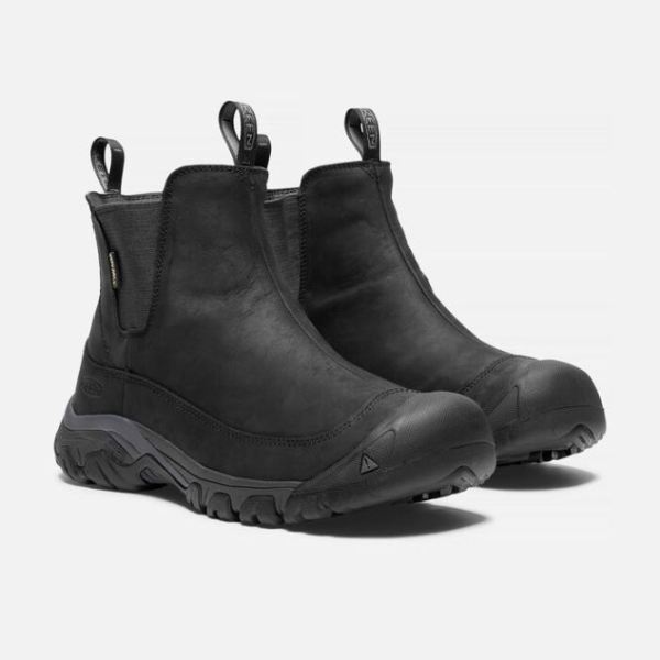 Keen Outlet Men's Anchorage III Waterproof Boot-Black/Raven