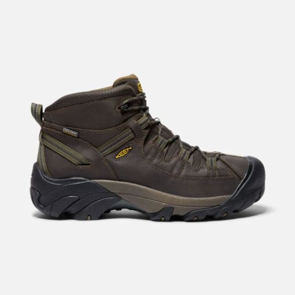 Keen Outlet Men's Targhee II Waterproof Mid Wide-Canteen/Dark Olive