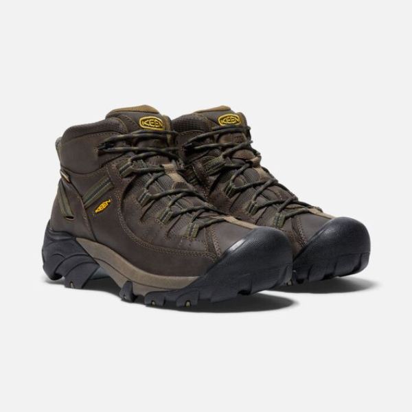 Keen Outlet Men's Targhee II Waterproof Mid Wide-Canteen/Dark Olive