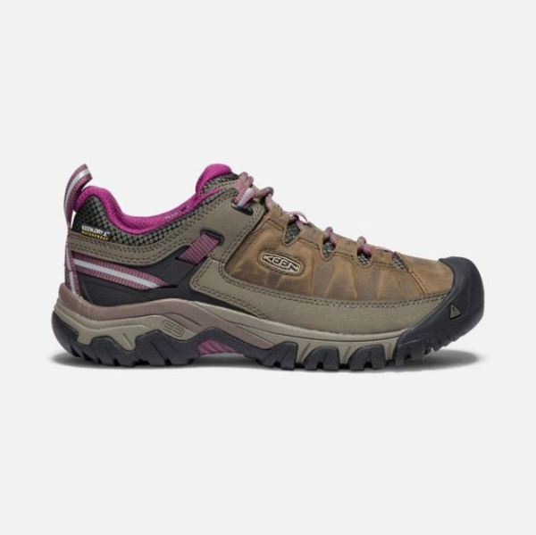 Keen Outlet Women's Targhee III Waterproof-WEISS/BOYSENBERRY