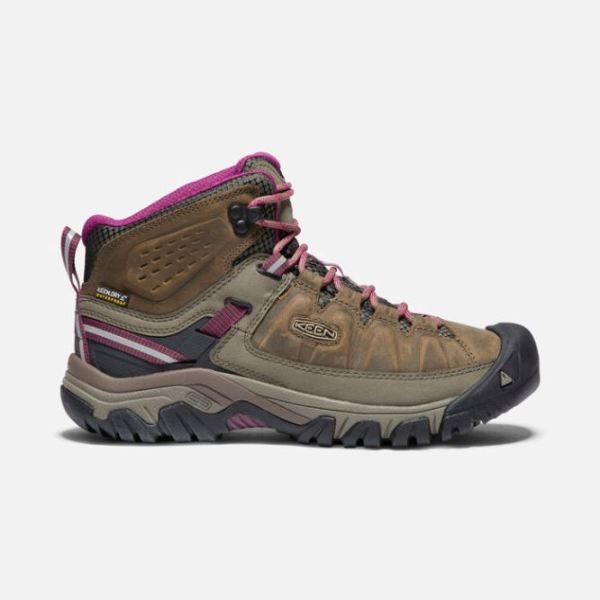 Keen Outlet Women's Targhee III Waterproof Mid-WEISS/BOYSENBERRY