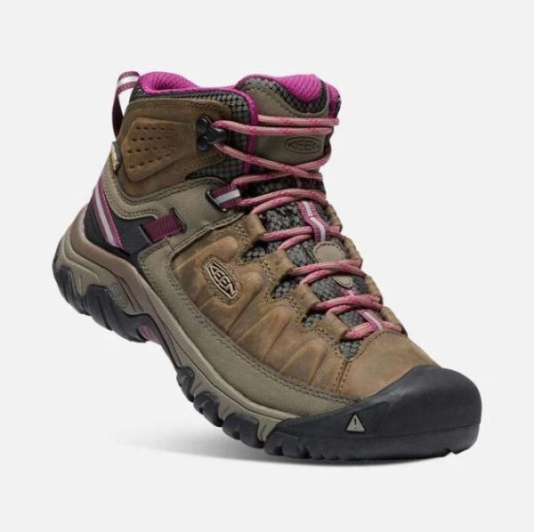 Keen Outlet Women's Targhee III Waterproof Mid-WEISS/BOYSENBERRY