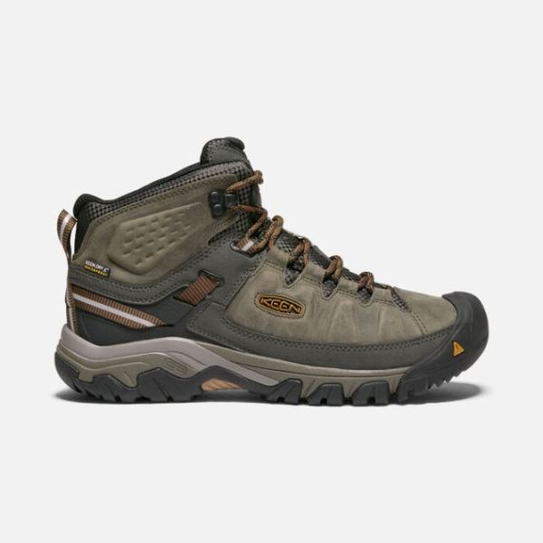 Keen Outlet Men's Targhee III Waterproof Mid Wide-BLACK OLIVE/GOLDEN BROWN - Click Image to Close