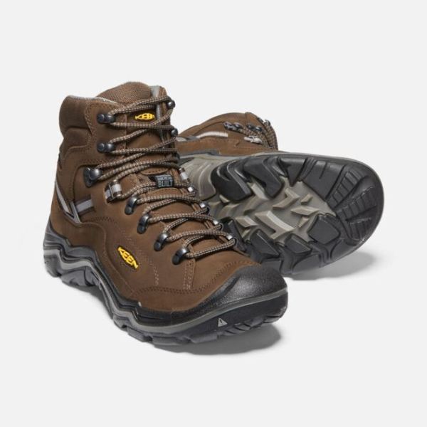 Keen Outlet Men's Durand II Waterproof Boot Wide-CASCADE BROWN/GARGOYLE