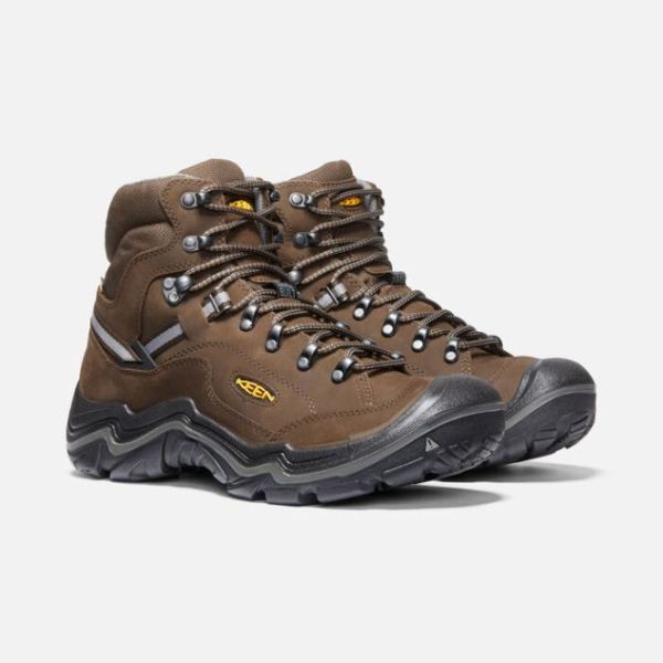 Keen Outlet Men's Durand II Waterproof Boot Wide-CASCADE BROWN/GARGOYLE