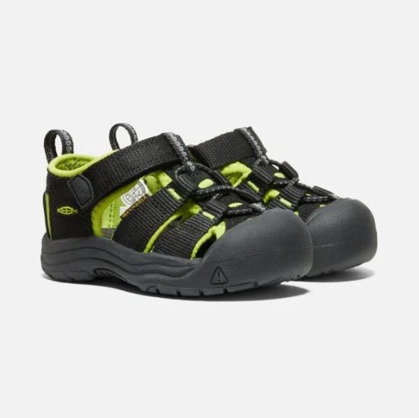 Keen Outlet Toddlers' Newport H2-BLACK/LIME GREEN