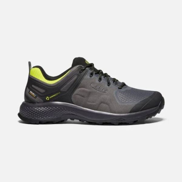 Keen Outlet Men's Explore Waterproof-MAGNET/BRIGHT YELLOW