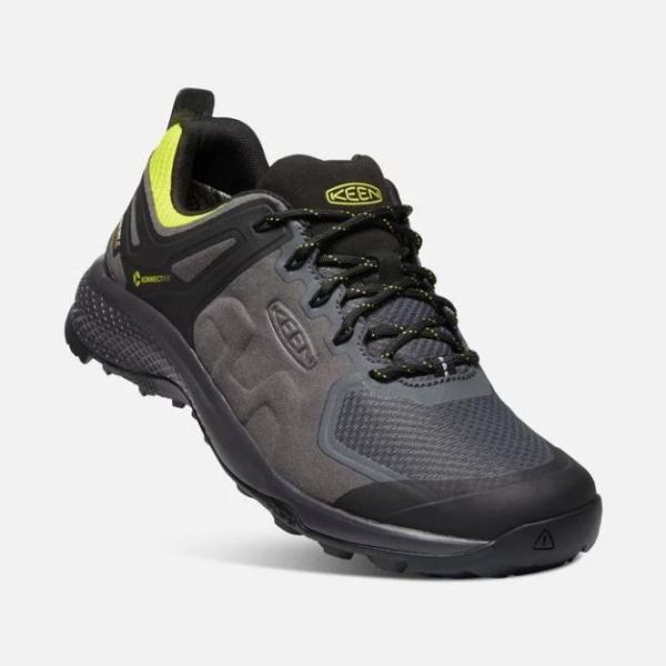 Keen Outlet Men's Explore Waterproof-MAGNET/BRIGHT YELLOW