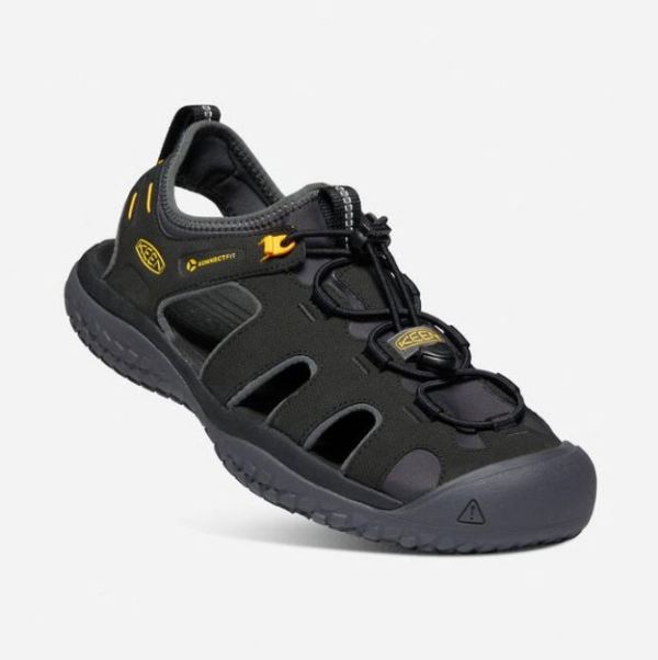 Keen Outlet Men's SOLR Sandal-Black/Gold