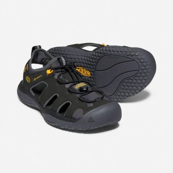 Keen Outlet Men's SOLR Sandal-Black/Gold - Click Image to Close