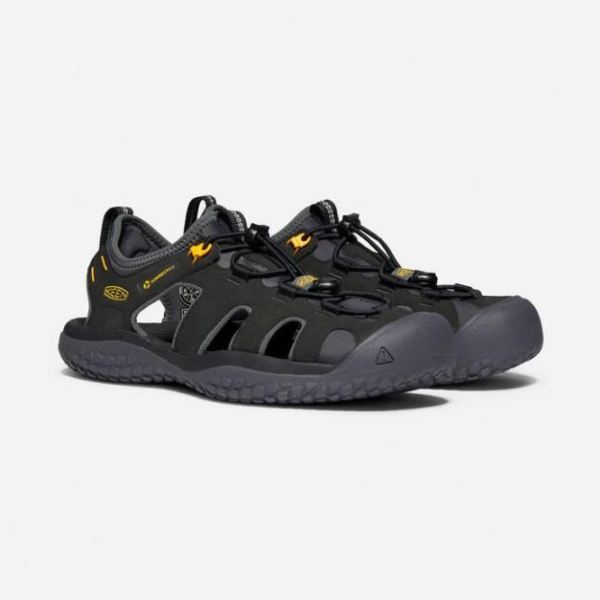 Keen Outlet Men's SOLR Sandal-Black/Gold