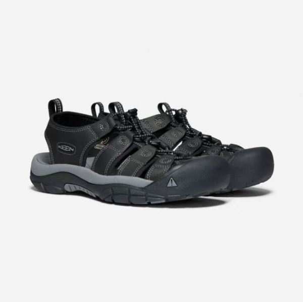 Keen Outlet Men's Newport-Black/Steel Grey - Click Image to Close