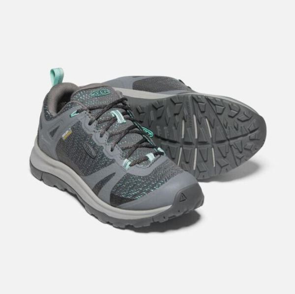 Keen Outlet Women's Terradora II Waterproof Shoe-Steel Grey/Ocean Wave