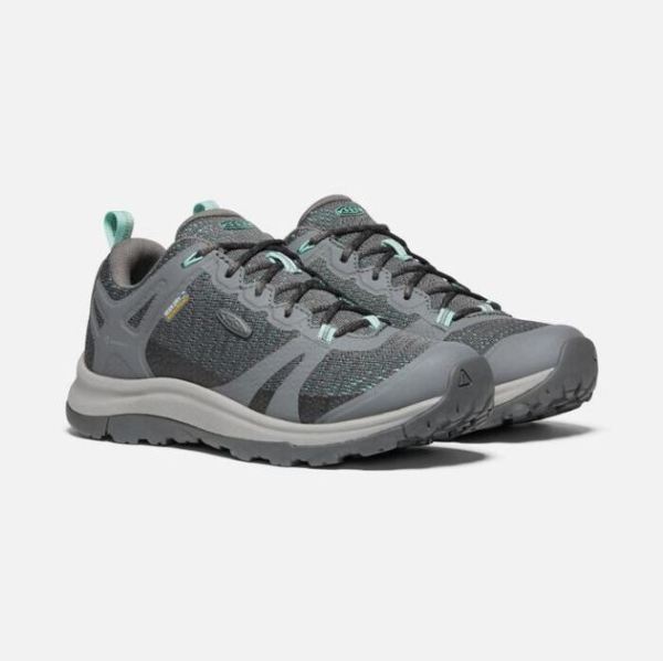 Keen Outlet Women's Terradora II Waterproof Shoe-Steel Grey/Ocean Wave