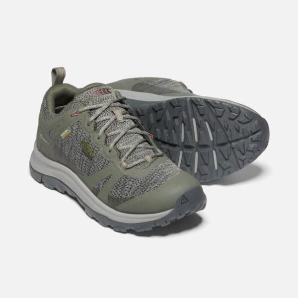 Keen Outlet Women's Terradora II Waterproof Shoe-Dusty Olive/Nostalgia Rose