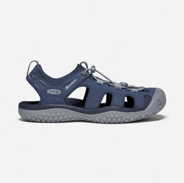 Keen Outlet Men's SOLR Sandal-Navy/Steel Grey - Click Image to Close