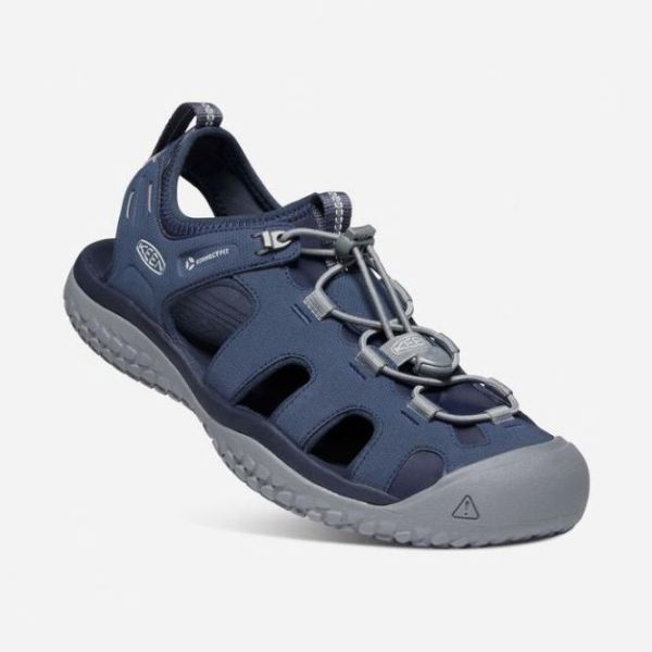 Keen Outlet Men's SOLR Sandal-Navy/Steel Grey