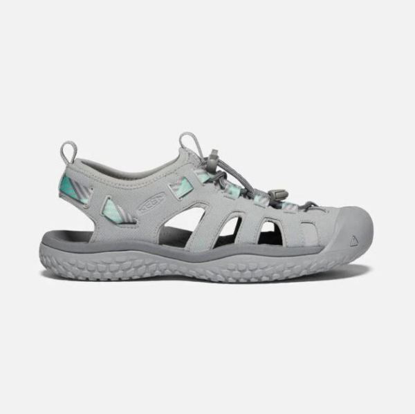 Keen Outlet Women's SOLR Sandal-Light Gray/Ocean Wave