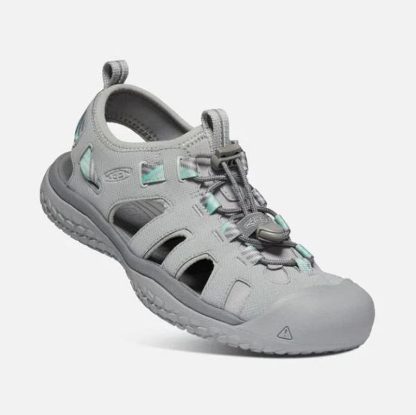 Keen Outlet Women's SOLR Sandal-Light Gray/Ocean Wave - Click Image to Close