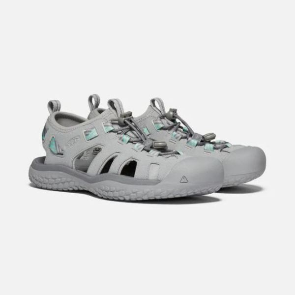 Keen Outlet Women's SOLR Sandal-Light Gray/Ocean Wave