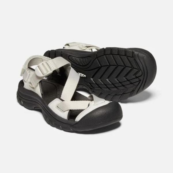 Keen Outlet Women's Zerraport II Sandal-Silver Birch/Black - Click Image to Close