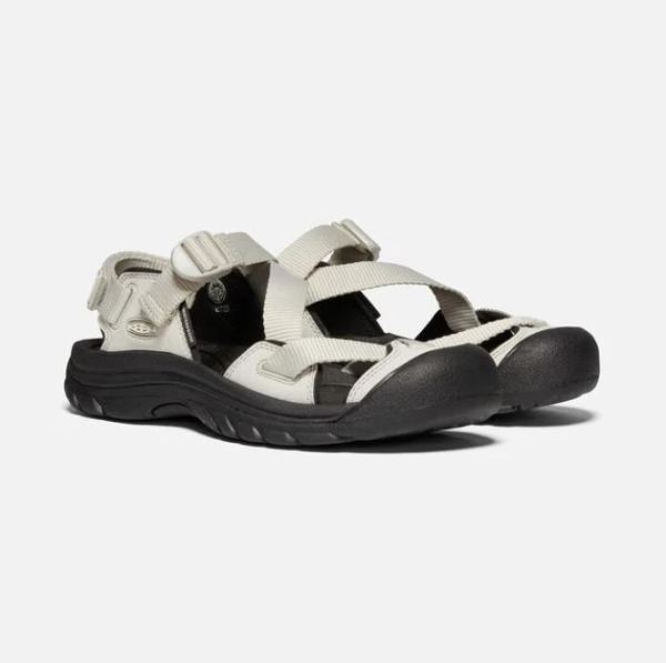 Keen Outlet Women's Zerraport II Sandal-Silver Birch/Black - Click Image to Close