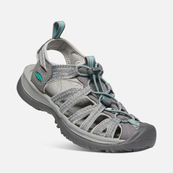 Keen Outlet Women's Whisper-Medium Grey/Peacock Green - Click Image to Close