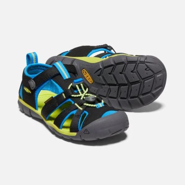 Keen Outlet Big Kids' Seacamp II CNX-Black/Brilliant Blue - Click Image to Close