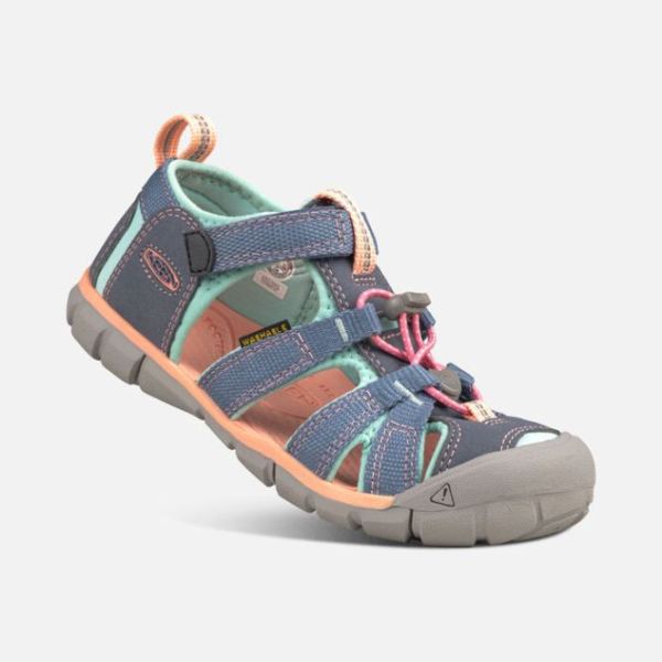 Keen Outlet Big Kids' Seacamp II CNX-Flint Stone/Ocean Wave