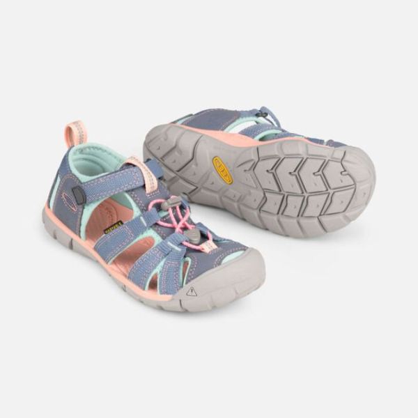 Keen Outlet Big Kids' Seacamp II CNX-Flint Stone/Ocean Wave