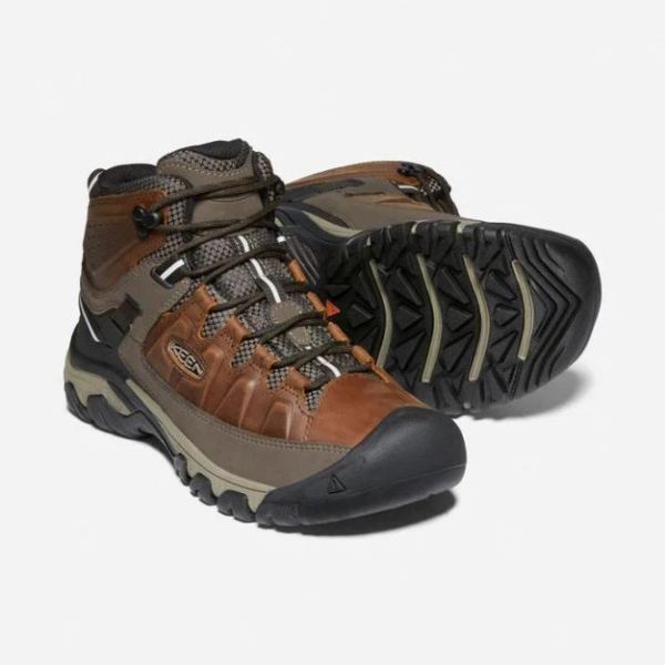 Keen Outlet Men's Targhee III Waterproof Mid-Chestnut/Mulch