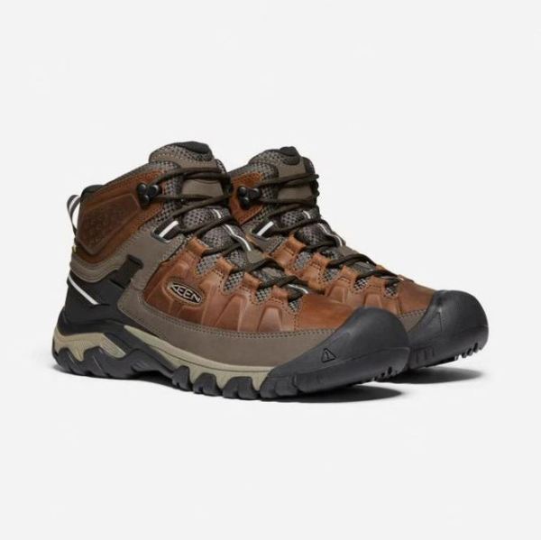 Keen Outlet Men's Targhee III Waterproof Mid-Chestnut/Mulch - Click Image to Close