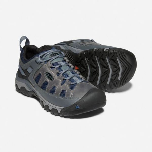 Keen Outlet Men's Targhee Vent-Steel Grey/Majolica Blue - Click Image to Close