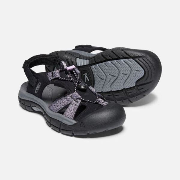 Keen Outlet Women's Ravine H2 Sandal-Black/Dawn Pink - Click Image to Close