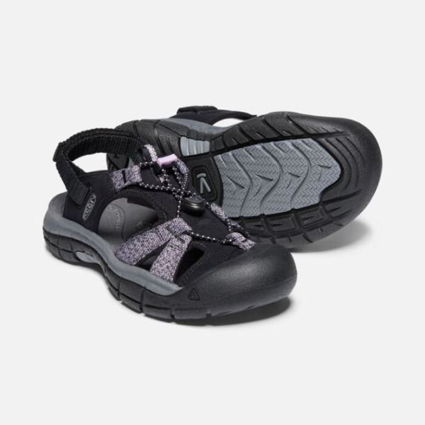 Keen Outlet Women's Ravine H2 Sandal-Black/Dawn Pink