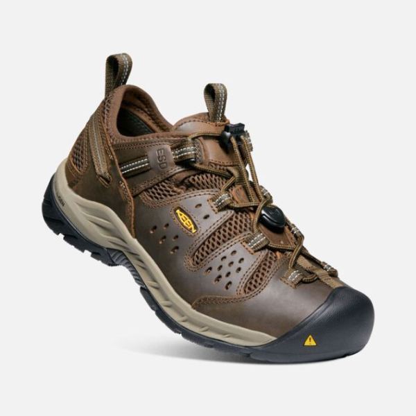 Keen Outlet Men's Atlanta Cool II ESD (Soft Toe)-Cascade Brown/Forest Night